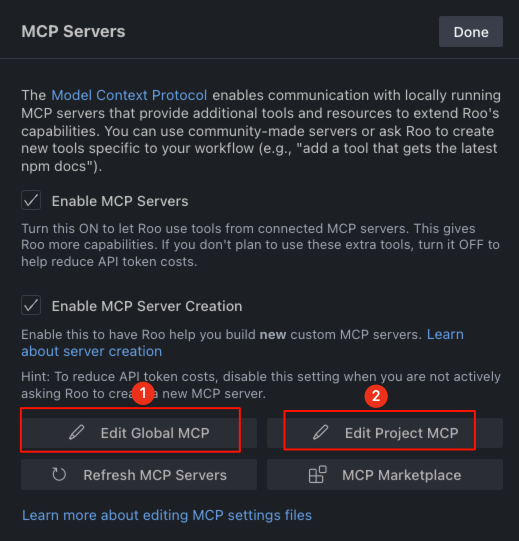 Roo Code mcp setup 3