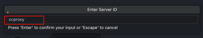 Enter MCP server name