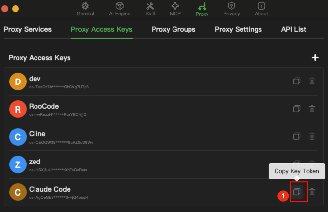 Copy Proxy Key
